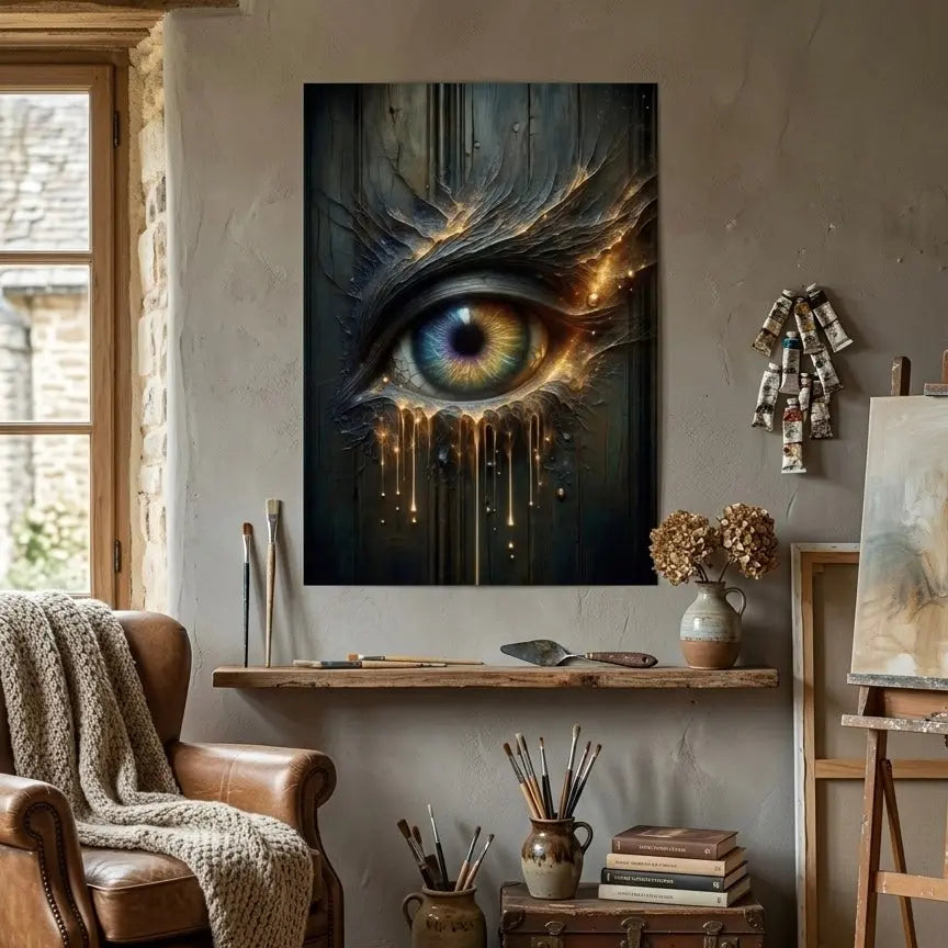 Collection Transformations représentée par le poster le Seuil, art symbolique contemporain SEVEIA.